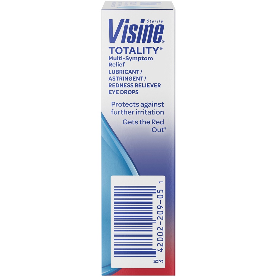 slide 5 of 6, Visine Totality Multi-Symptom Relief Lubricant, Astringent, Redness Reliever Eye Drops, 0.5 fl oz