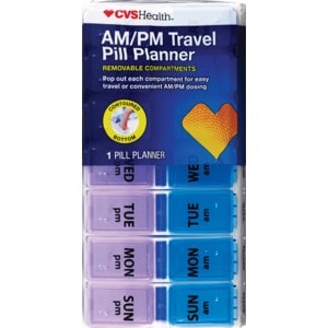 slide 1 of 1, CVS Health Am/Pm Travel Pill Planner, 1 ct