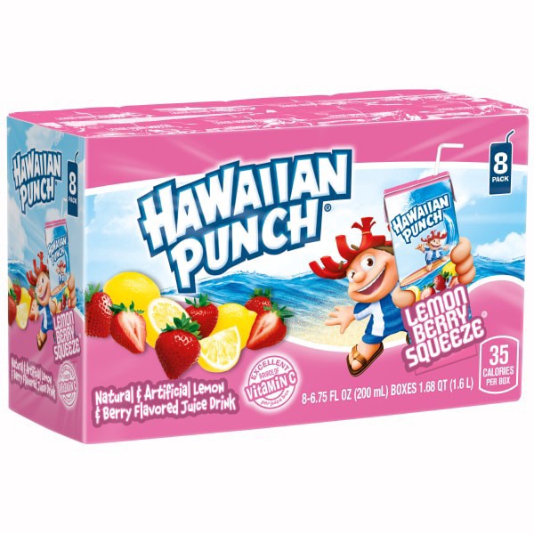 slide 8 of 21, Hawaiian Punch Lemon Berry Squeeze Juice Drink, 8 ct; 6.75 fl oz