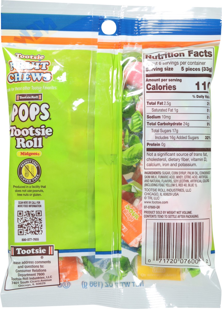 slide 13 of 13, Tootsie Sour Fruit Chews 7 oz, 7 oz
