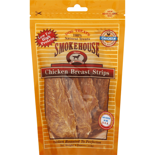 slide 2 of 2, Smokehouse Dog Treats, Chicken Breast Strips, 4 oz