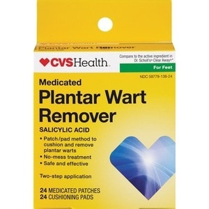 slide 1 of 1, CVS Health Plantar Wart Remover, 24 ct