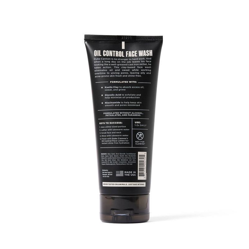 slide 2 of 3, Duke Cannon Oil Control Face Wash 6 fl oz, 6 fl oz