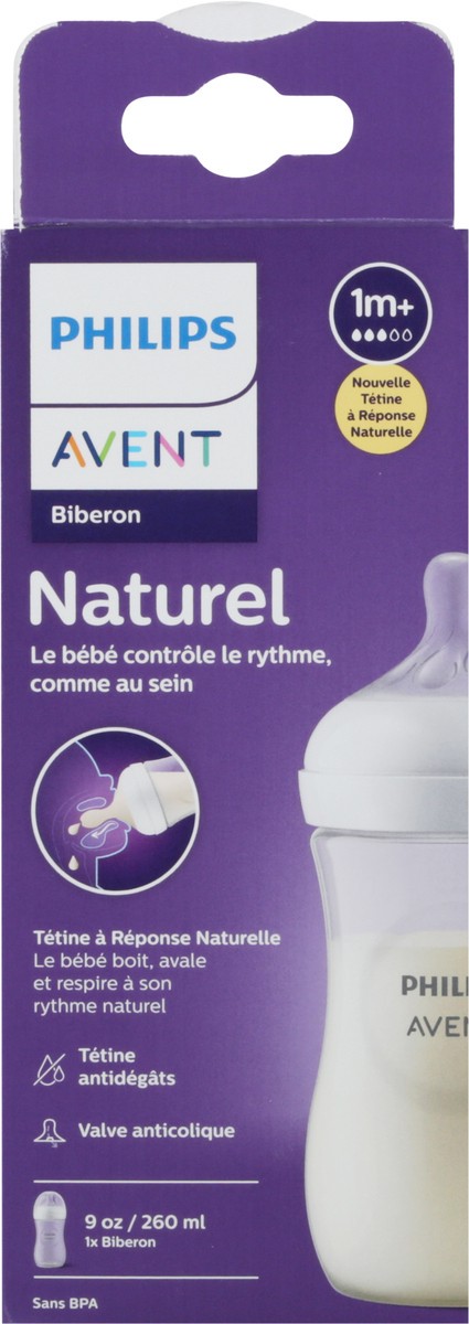 slide 6 of 7, Philips Avent Natural Baby Bottle With Natural Response Nipple , Clear, 9oz, 1pk, SCY903/91, 1 ct