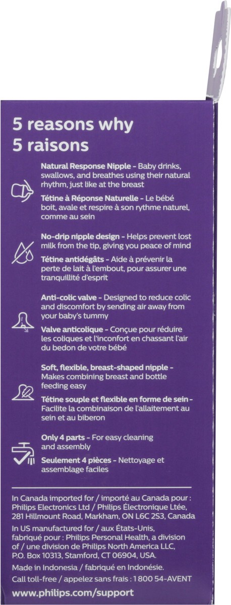 slide 5 of 7, Philips Avent Natural Baby Bottle With Natural Response Nipple , Clear, 9oz, 1pk, SCY903/91, 1 ct