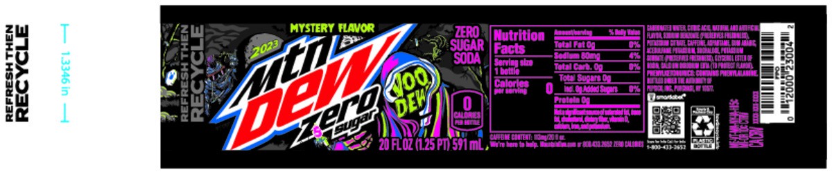 slide 8 of 10, Mountain Dew Zero Sugar Voo Dew Soda Mystery Flavor - 20 fl oz, 20 oz