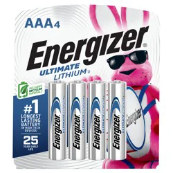 Energizer Ultimate Lithium AAA Batteries (4 Pack), Triple A Batteries