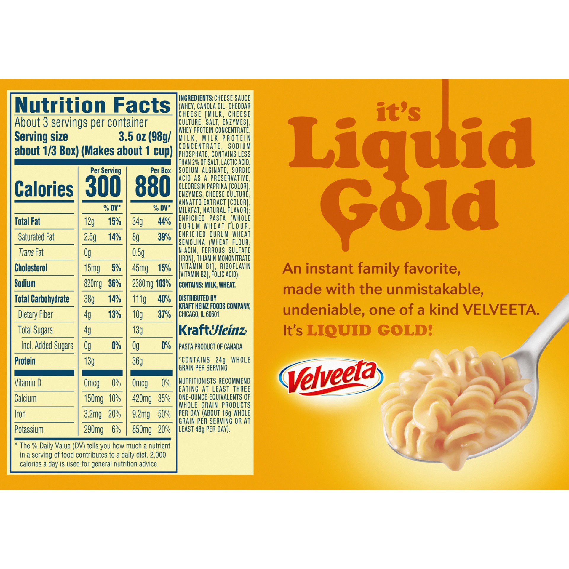 slide 9 of 11, Velveeta Whole Grain Rotini & Cheese 10 oz. Box, 10 oz