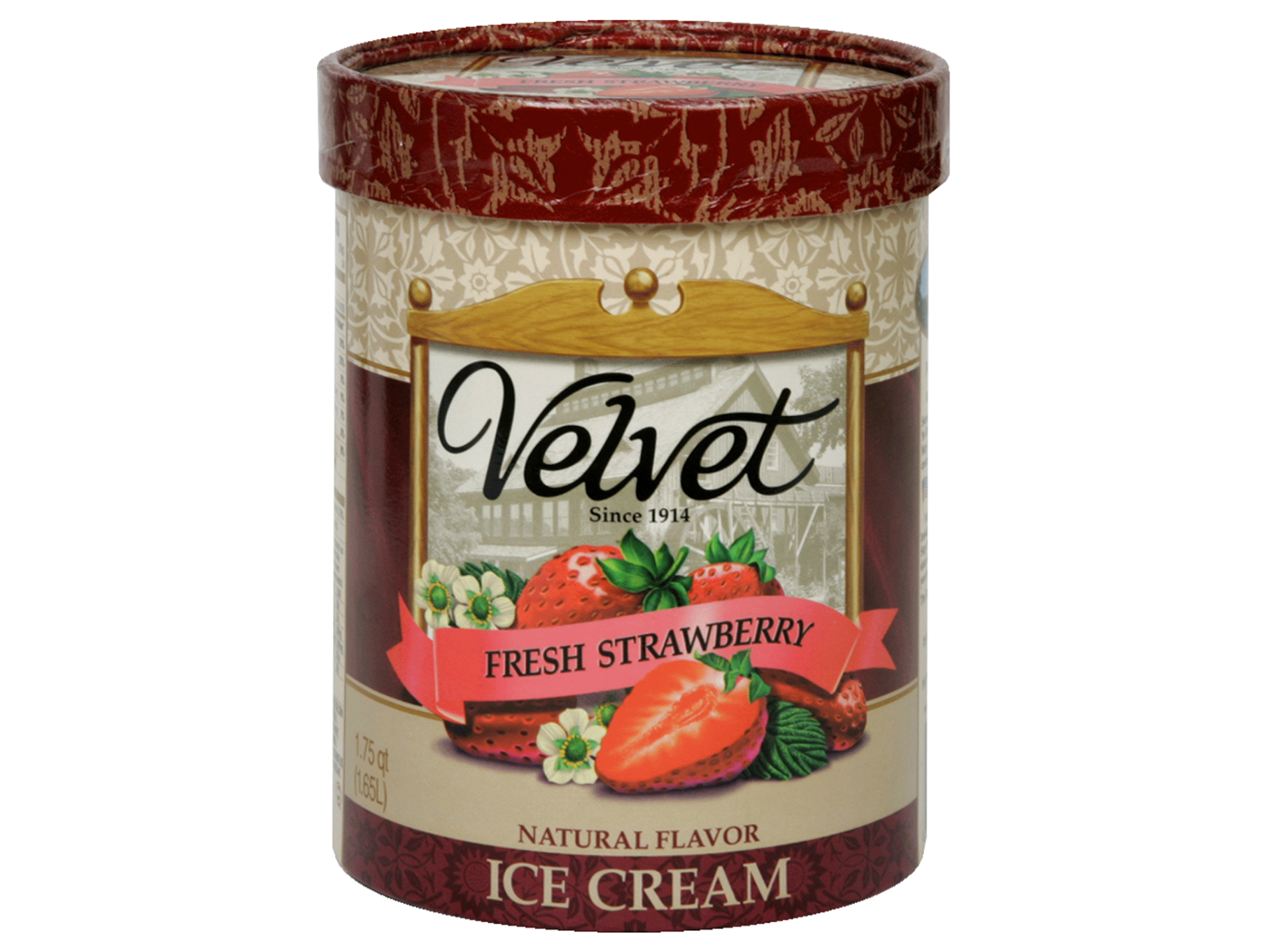 slide 1 of 1, Velvet Natural Strawberry Ice Cream, 56 fl oz