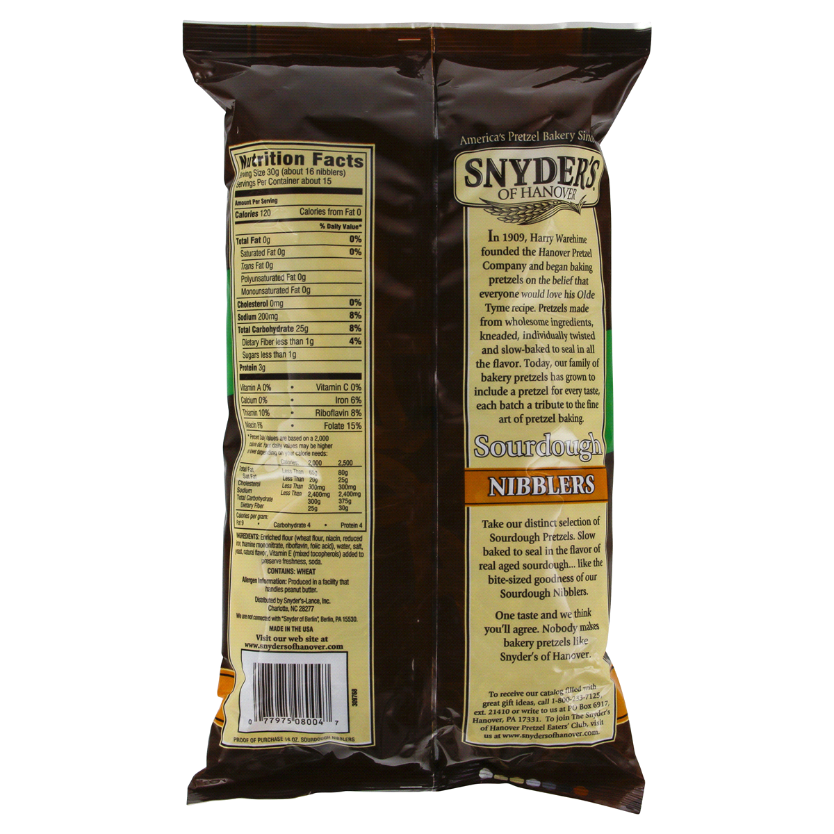 slide 3 of 3, Snyder's of Hanover Sourdough Nibblers Pretzels, 16.000 oz
