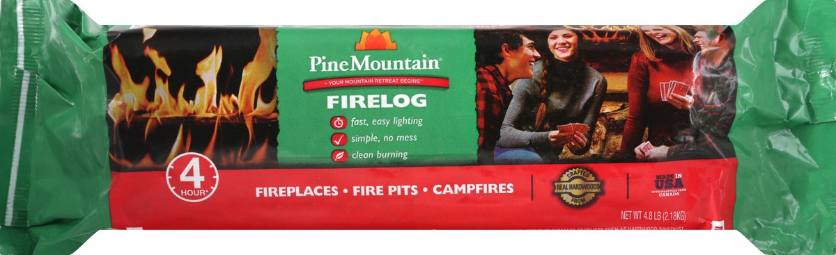 slide 1 of 11, Pine Mountain 4-Hour Burn Classic Firelog, 6 lb