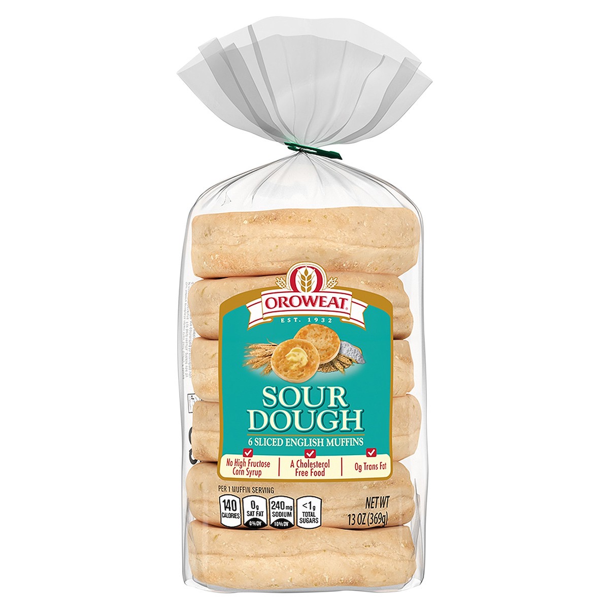 slide 11 of 14, Oroweat Sourdough English Muffins, 6 count, 13 oz, 6 ct
