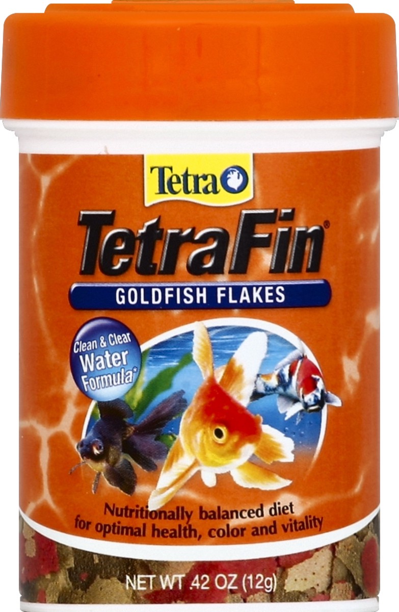 slide 1 of 3, Tetra Goldfish Flakes .42 Ounces, Balanced Diet, Clear Water Formula, 0.03 lb