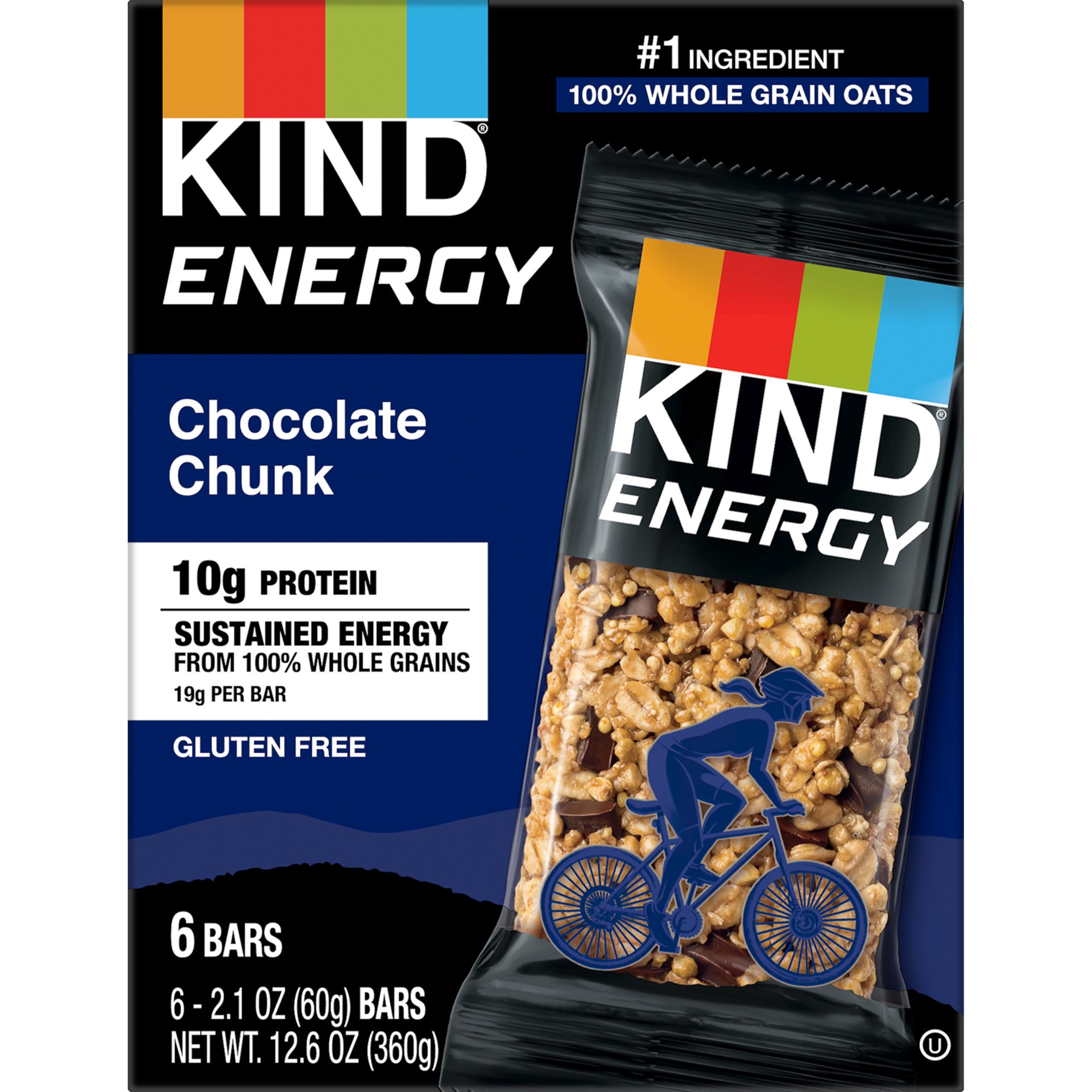 slide 1 of 2, KIND Energy Gluten Free Peanut Butter Dark Chocolate Protein Snack Bars, 2.1 oz, 6 Count, 0.8 lb