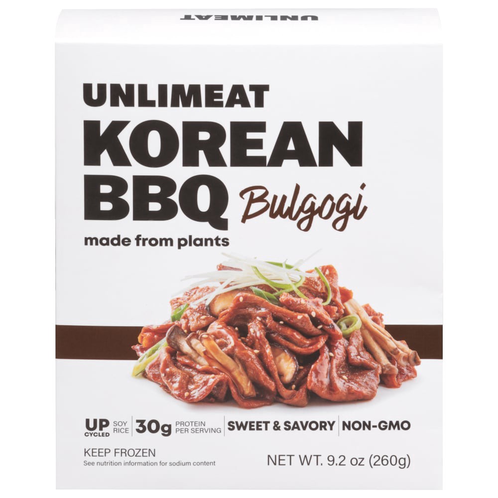 slide 1 of 3, Unlimeat Plant-Based Korean BBQ Bulgogi, 9.2 oz