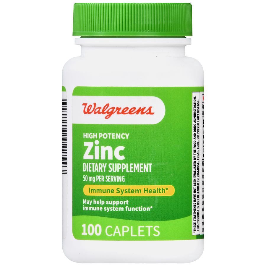 slide 5 of 5, Walgreens High Potency Zinc 50 mg, 100 ct