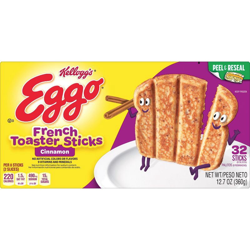 slide 2 of 5, Eggo Cinnamon Frozen French Toaster Sticks - 12.7oz/32ct, 12.7 oz, 32 ct