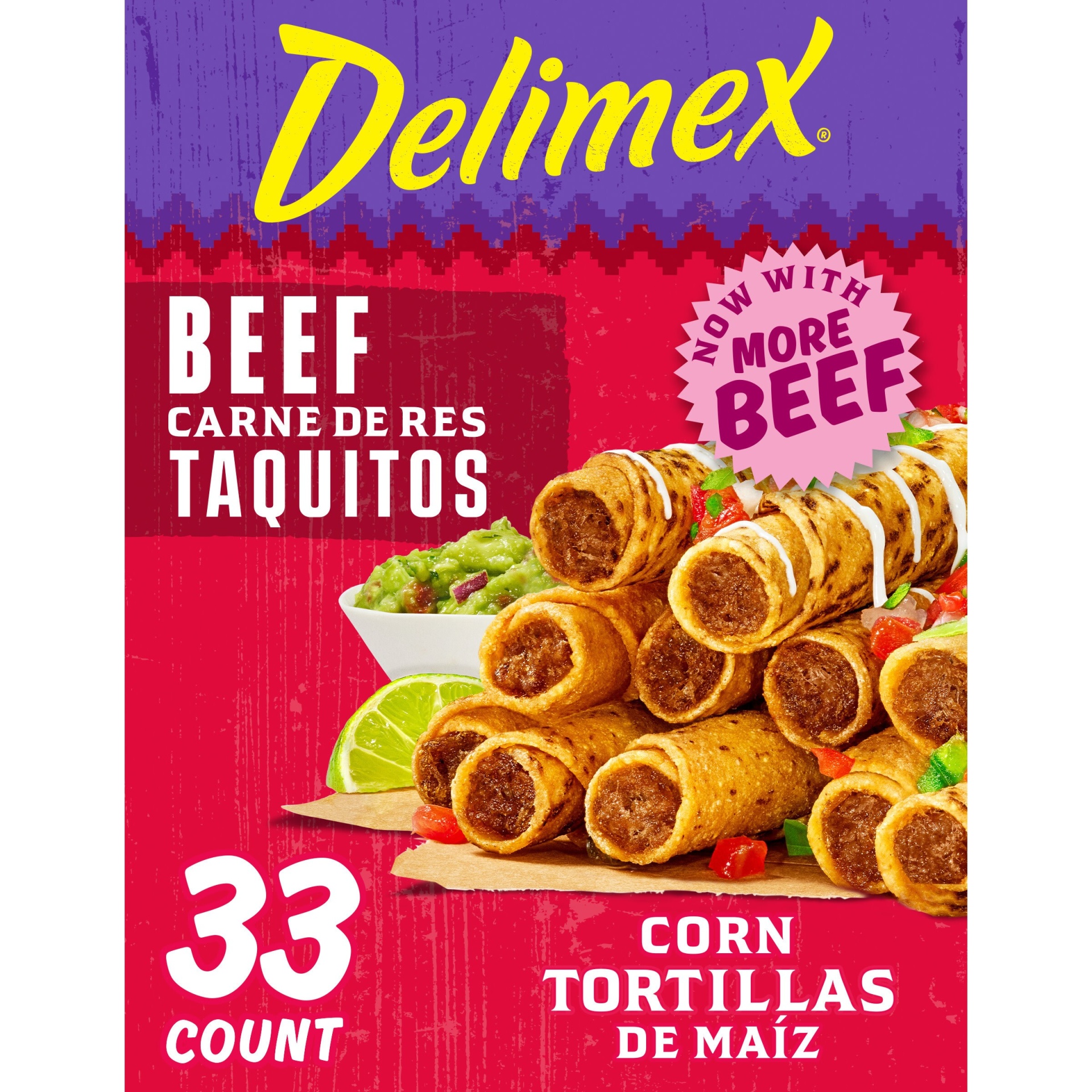 slide 1 of 1, Delimex Beef Corn Taquitos Frozen Snacks - 33oz/33ct, 33 oz, 33 ct