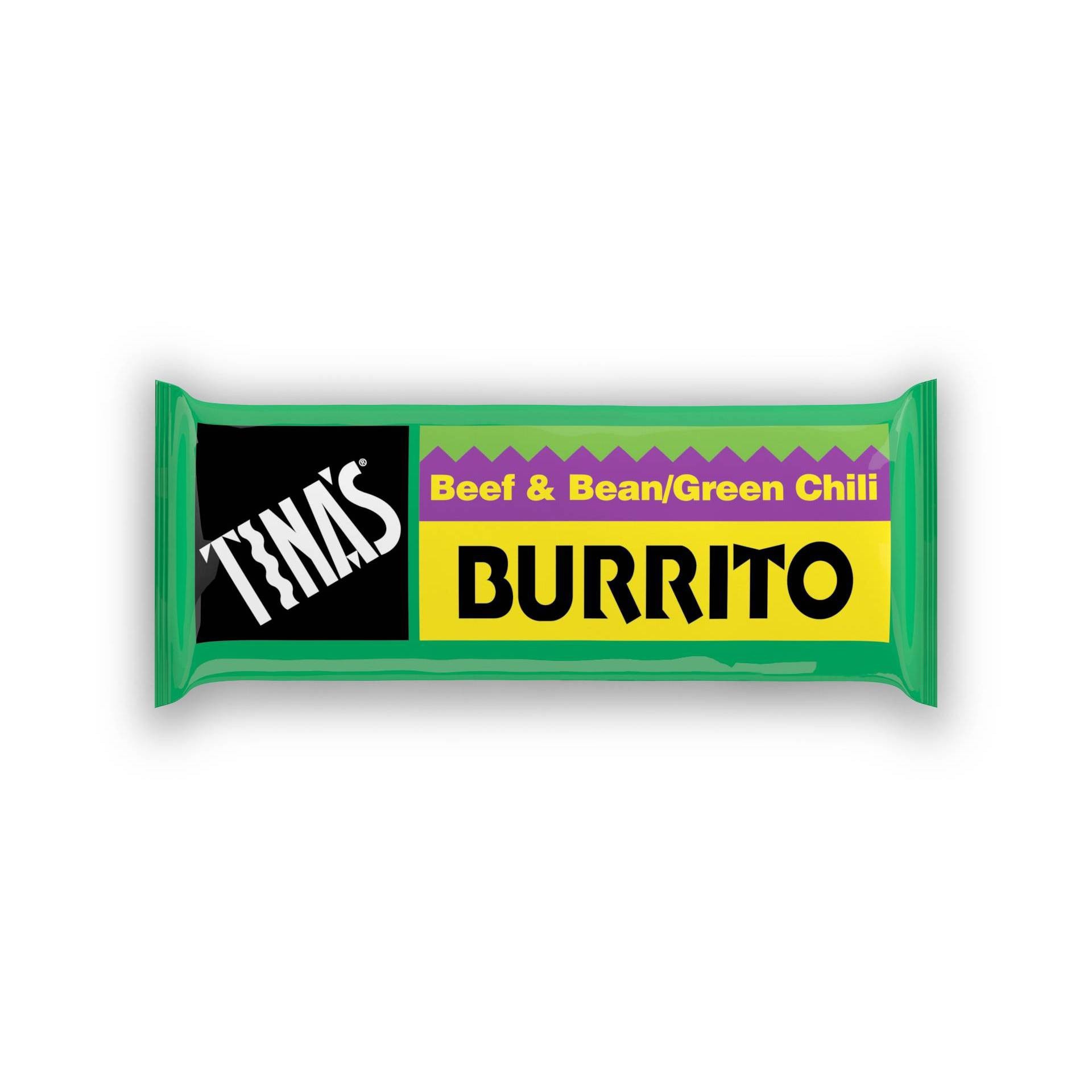 slide 1 of 3, Tina's Beef, Bean & Green Chile Frozen Burrito - 4oz, 4 oz