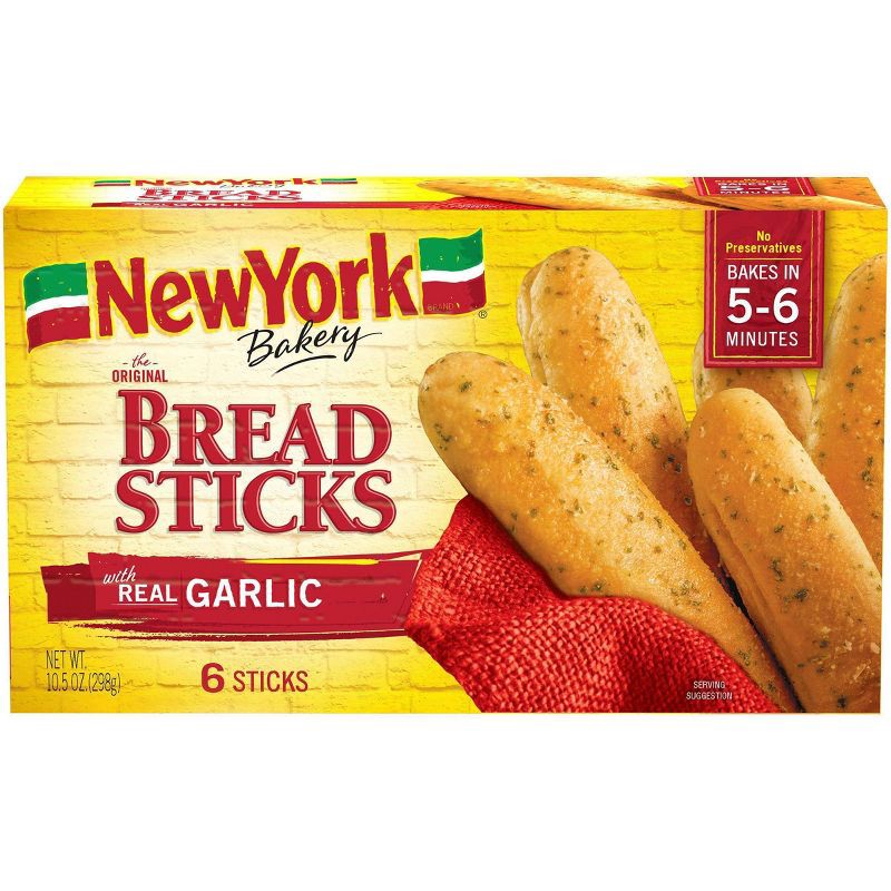 slide 2 of 3, New York Bakery Frozen Breadsticks with Garlic - 10oz, 10 oz