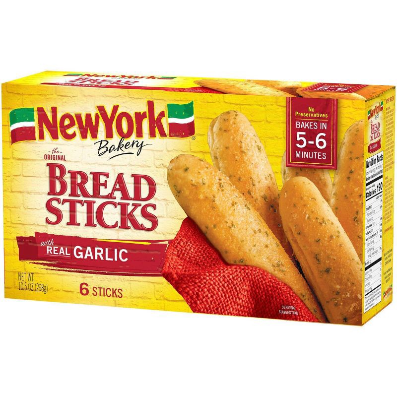 slide 3 of 3, New York Bakery Frozen Breadsticks with Garlic - 10oz, 10 oz