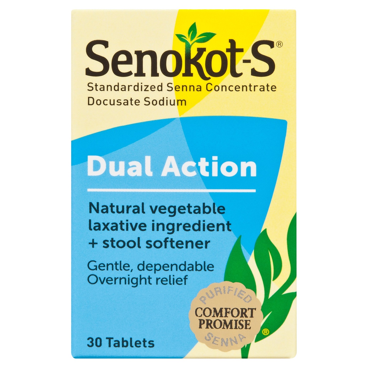 slide 1 of 3, Senokot-S Laxative Plus Softener Tablets 30ct, 30 ct