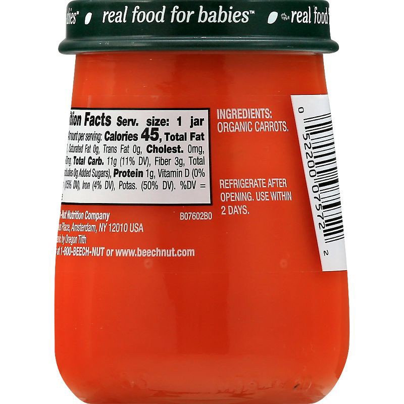 slide 7 of 12, Beech-Nut Organics Carrots Baby Food Jar - 4oz, 4 oz