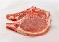 slide 1 of 1, Bone-In Pork Center Cut Chop (3-4 Per Pack), per lb