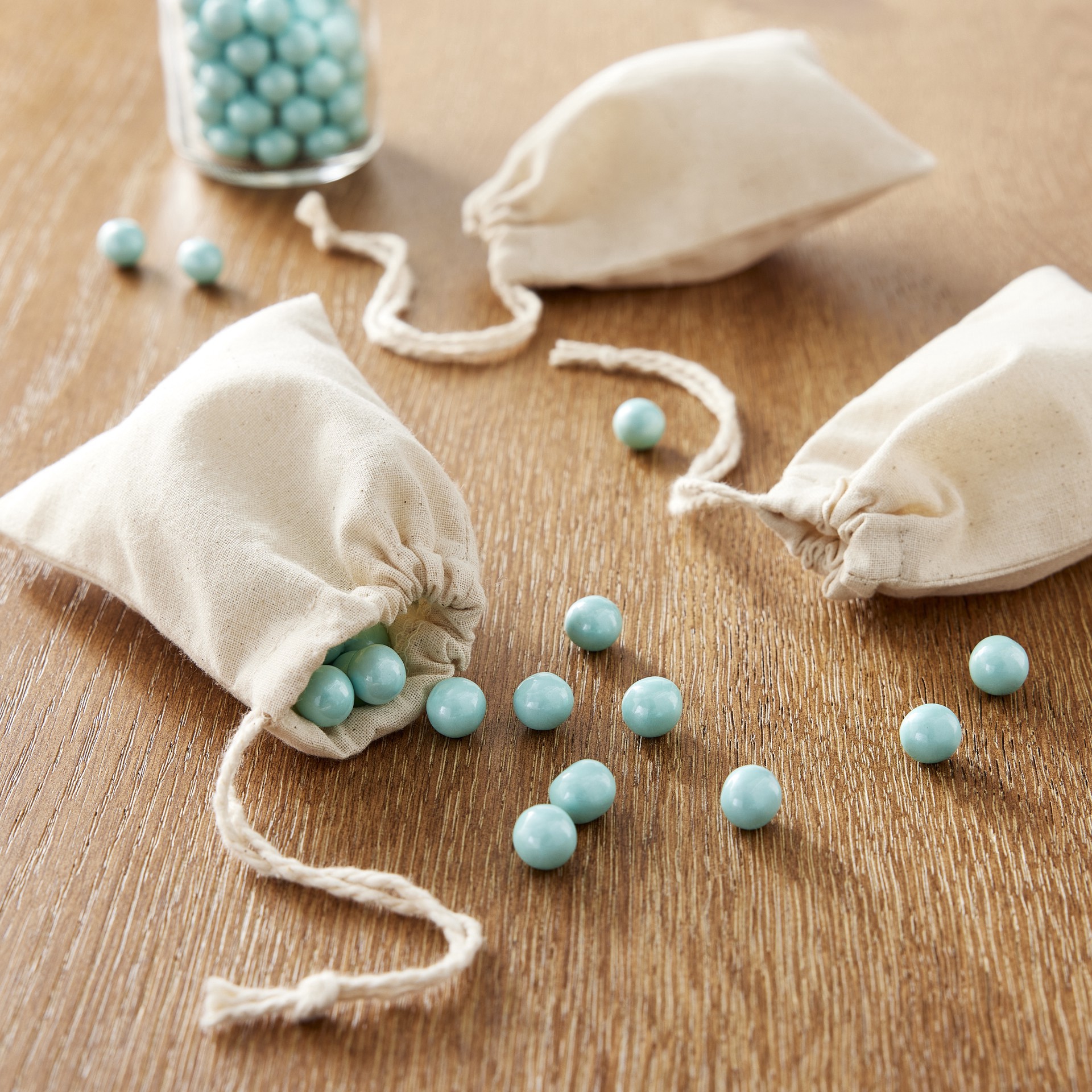 slide 2 of 3, Cream Favor Muslin Bags By Celebrate It, 50ct., 50 ct