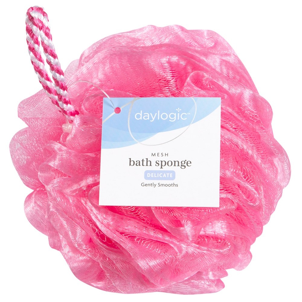 slide 1 of 1, Daylogic Mesh Bath Sponge, Delicate, Assorted, 1 ct