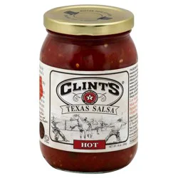 Clint's Salsa Texas Hot - 16 oz