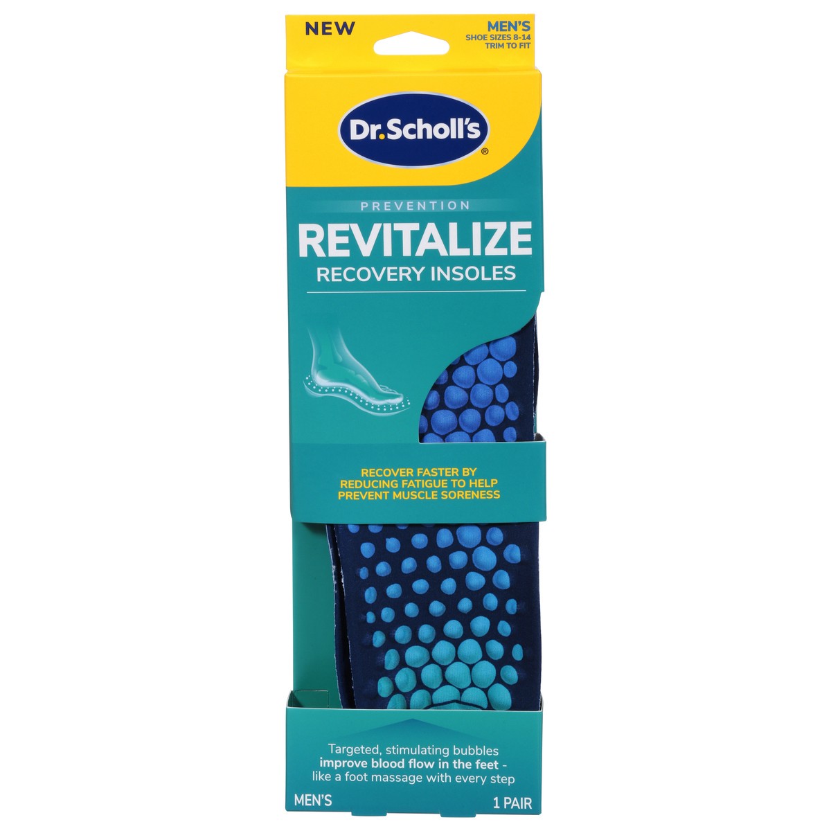 slide 1 of 9, Dr. Scholl's Revitalize Recovery Insoles for Men, 1 ct