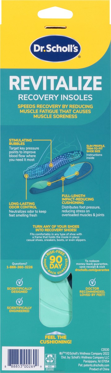 slide 4 of 9, Dr. Scholl's Revitalize Recovery Insoles for Men, 1 ct