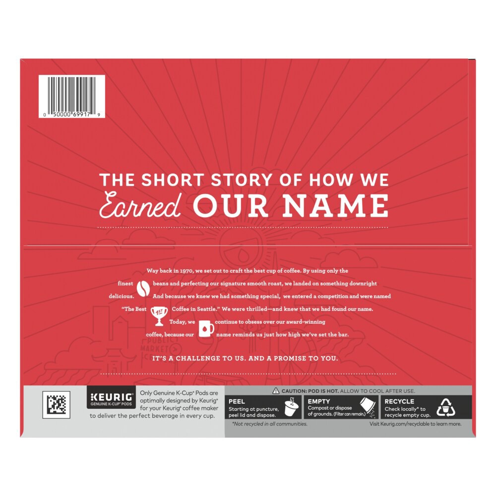 slide 6 of 6, Seattle's Best Coffee Seattle''s Best Coffee, Breakfast Blend, Medium Roast K-Cup Coffee Pods, 60 Count, 21.1 oz