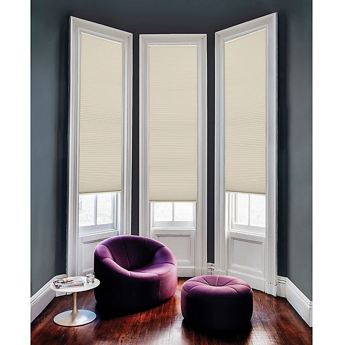 slide 1 of 3, GLOWE Cordless Blackout Cellular Shade - Chai, 29 in x 72 in