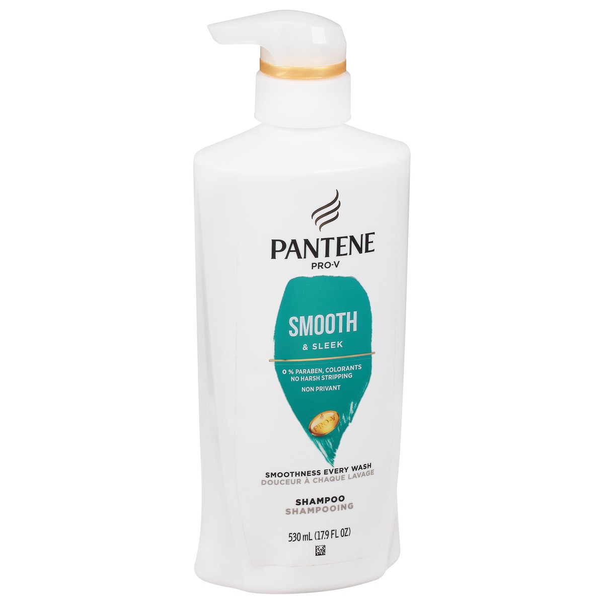 slide 9 of 9, Pantene Smooth & Sleek 72 HR Smoothness Shampoo 17.9oz/530mL, 17.90 fl oz