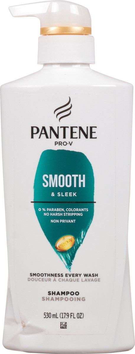 slide 2 of 9, Pantene Smooth & Sleek 72 HR Smoothness Shampoo 17.9oz/530mL, 17.90 fl oz