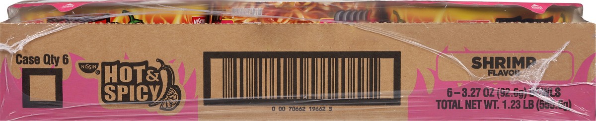 slide 8 of 8, Nissin Hot & Spicy Shrimp Flavor Bowl Noodles 6 - 3.27 oz Bowls, 6 ct