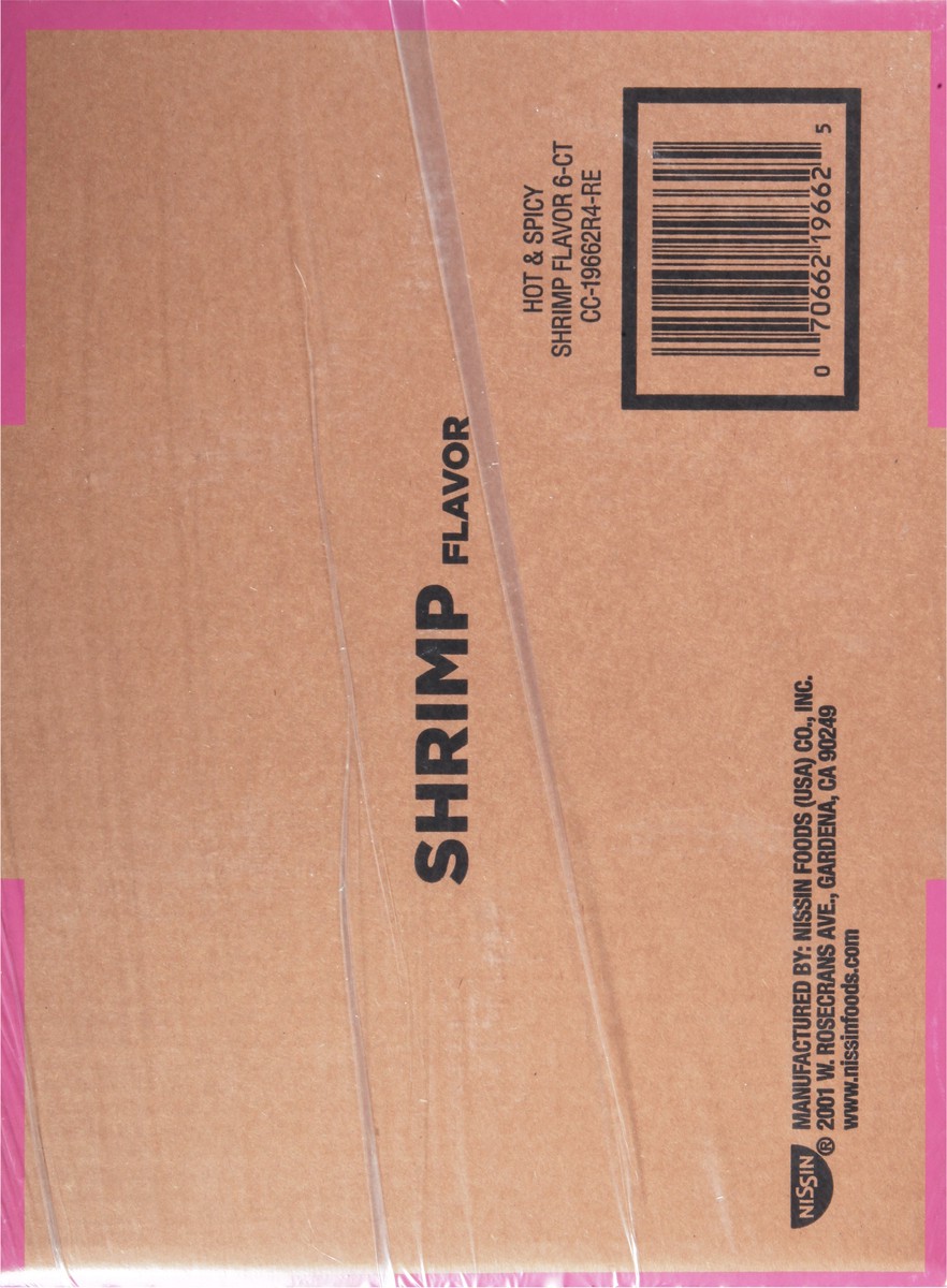 slide 3 of 8, Nissin Hot & Spicy Shrimp Flavor Bowl Noodles 6 - 3.27 oz Bowls, 6 ct