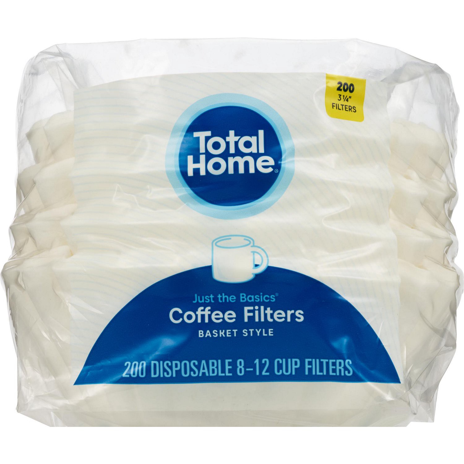 slide 1 of 3, Just the Basics Basket Style Coffee Filters - 200 ct, 200 ct