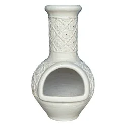 Blue Orange Pottery Sunflower Chimenea