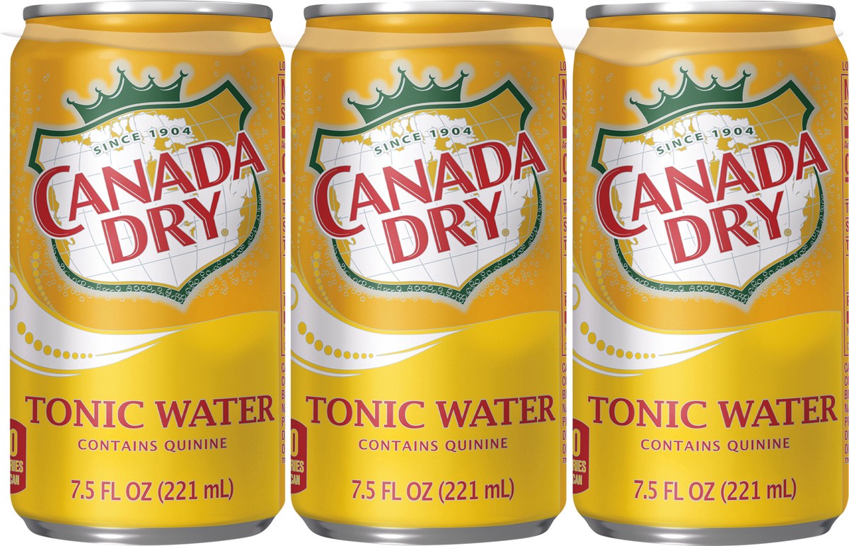 slide 11 of 12, Canada Dry Tonic Water, 7.5 fl oz mini cans, 6 pack, 6 ct; 7.5 oz