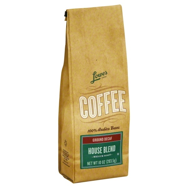 slide 1 of 1, Lowes Foods Coffee Ground House Blend Decaf - 10 oz, 10 oz