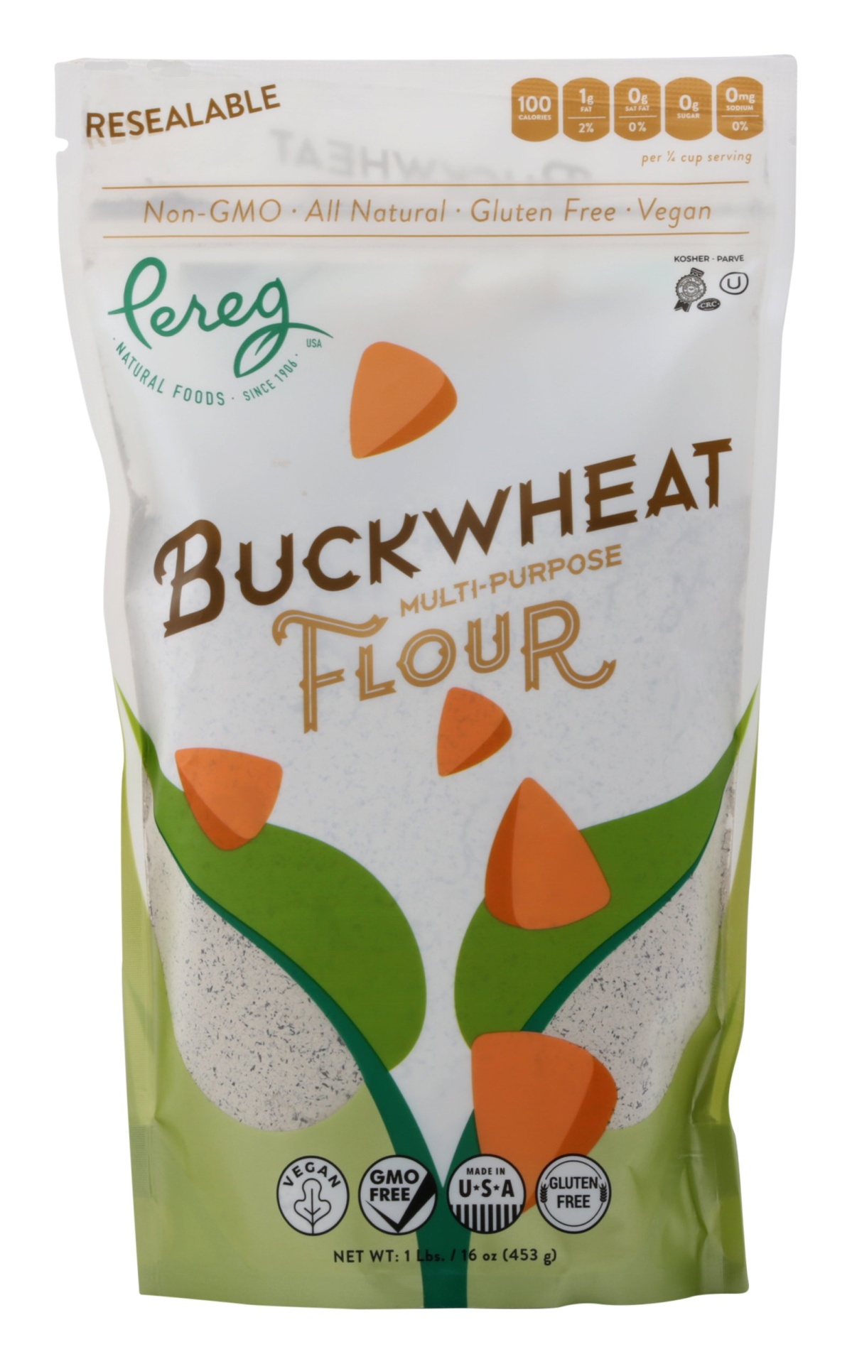 slide 1 of 8, Pereg Buckwheat Mutli-Purpose Flour, 16 oz