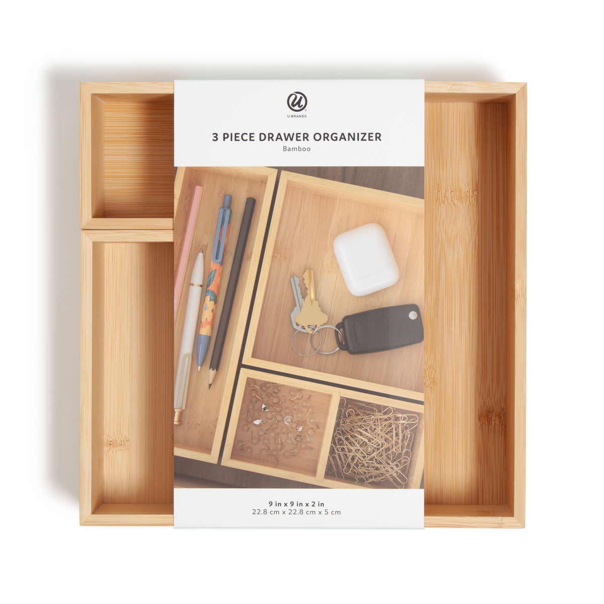 slide 1 of 9, U BRANDS UBrands Verona Bamboo Drawer Organizer, 1 ct