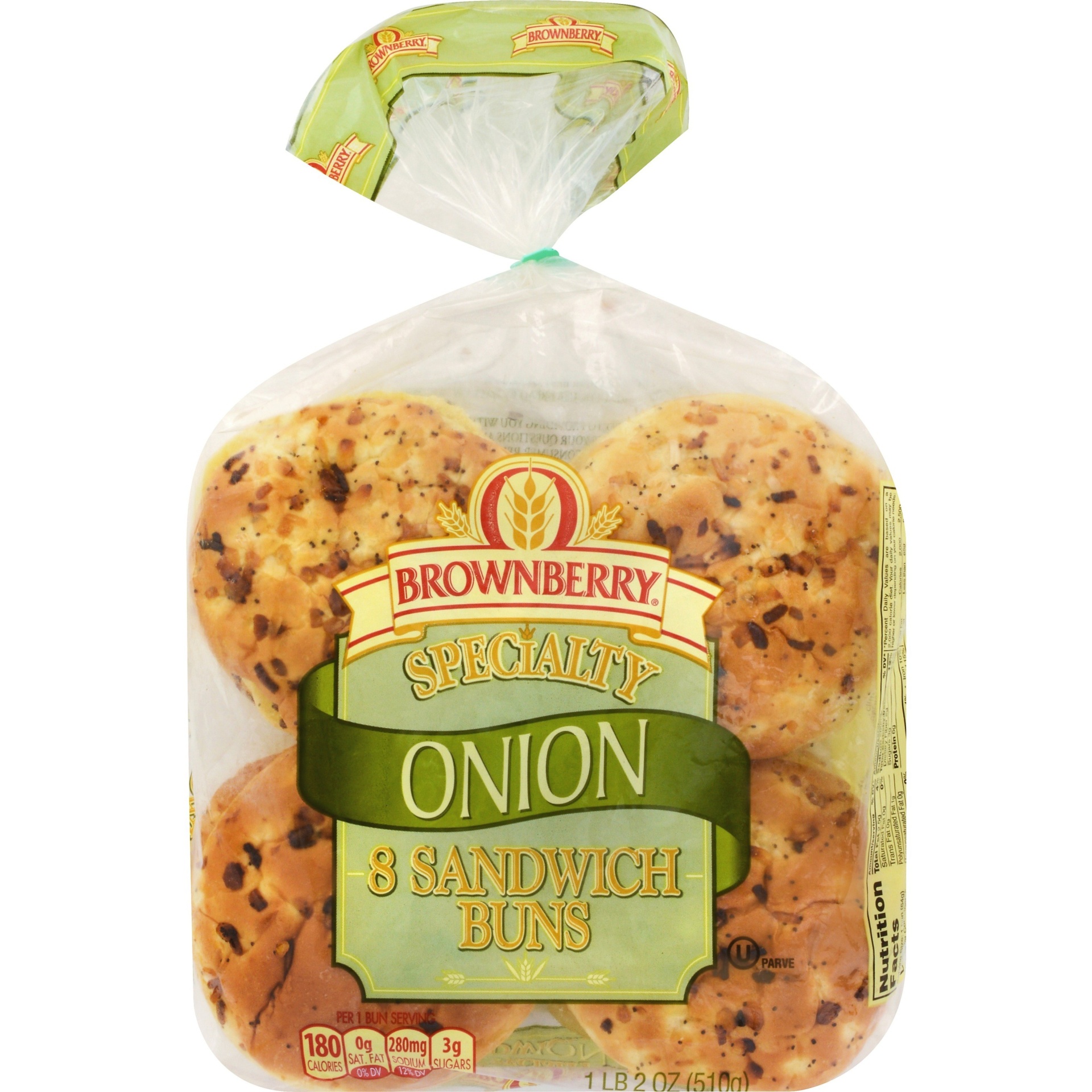 slide 1 of 1, Brownberry Specialty Onion Sandwich Buns, 8 ct; 18 oz