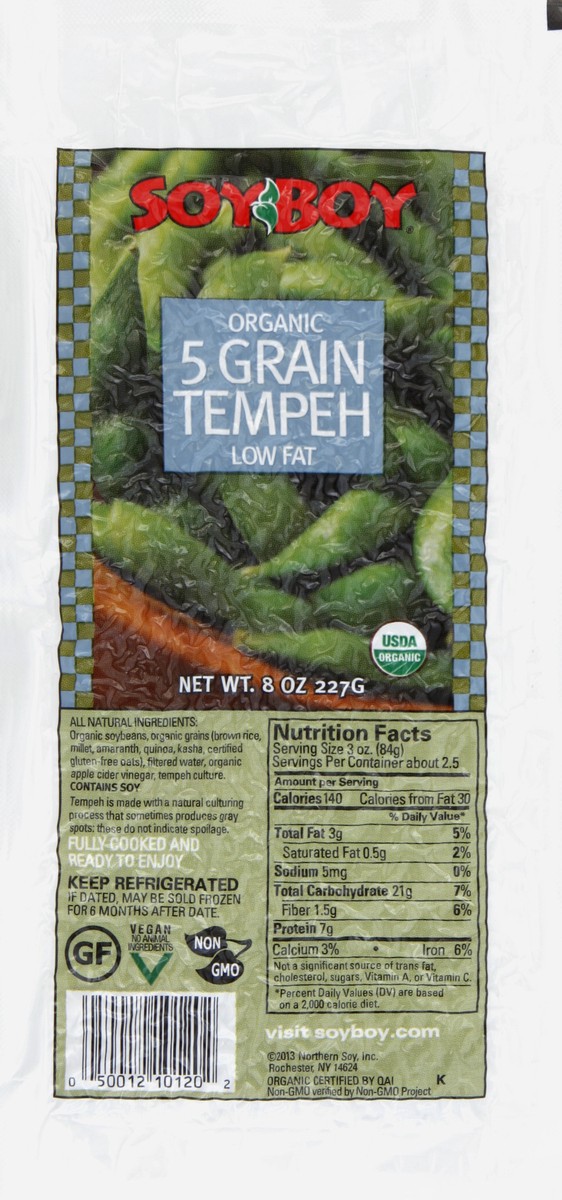 slide 5 of 5, SoyBoy Tempeh 8 oz, 8 oz