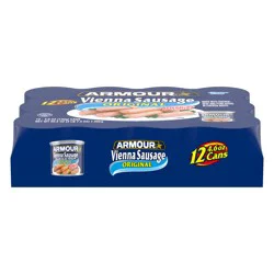 Armour Original Vienna Sausage, Original, 12g Protein Per Serving, 4.6 oz Can (Pack of 12)