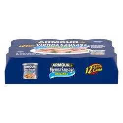 Armour Original Vienna Sausage, Original, 12g Protein Per Serving, 4.6 oz Can (Pack of 12)