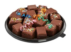 Bakery Tray Brownie Fudge Iced Without Nuts 16 Count